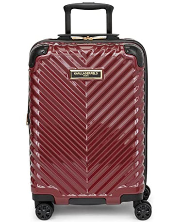 KARL LAGERFELD Paris Damen Carryon Spinner Wheels Hardside, Burgunder, Einheitsgröße, Carryon Spinner Wheels Hardside im Sale